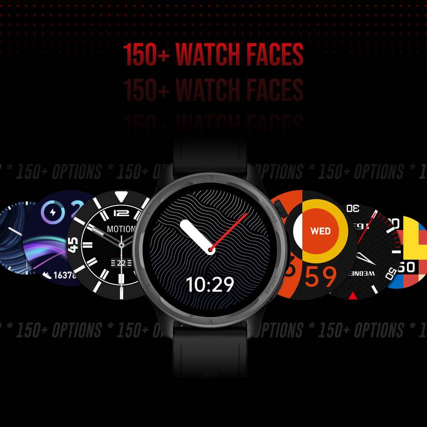 Noise HRX Bounce by Hrithik Roshan, 1.39" Round ,100+ Sports Modes, Dual Tone Strap Smartwatch (Black Strap, Regular)