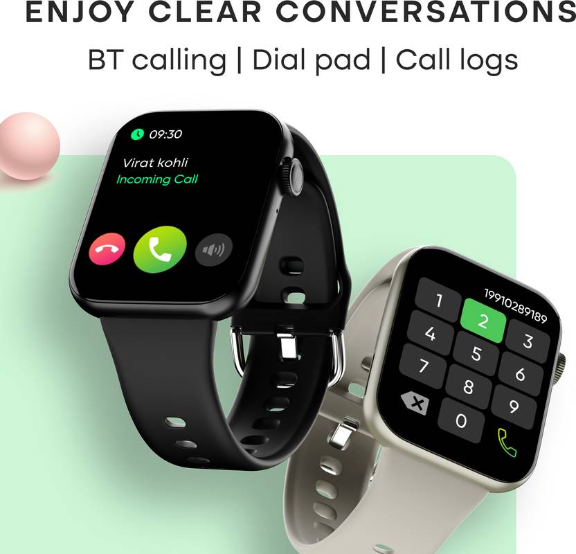 Noise Impact 2" HD Display with Bluetooth Calling, Metallic Build & Functional Crown Smartwatch (Blue Strap, Regular)