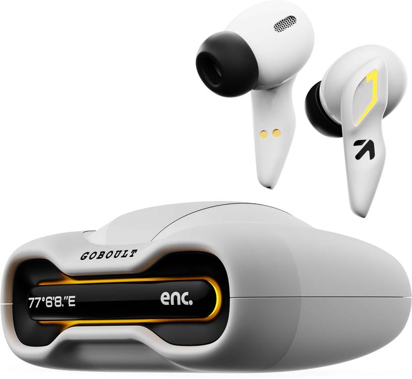 GOBOULT (previously Boult) Astra with Quad Mic ENC, 48Hrs Battery, Low Latency Gaming Bluetooth (Black Gloss, True Wireless)