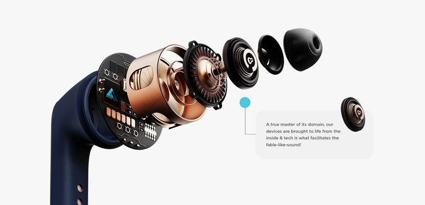 Boult x70 Bluetooth (White, In the Ear)