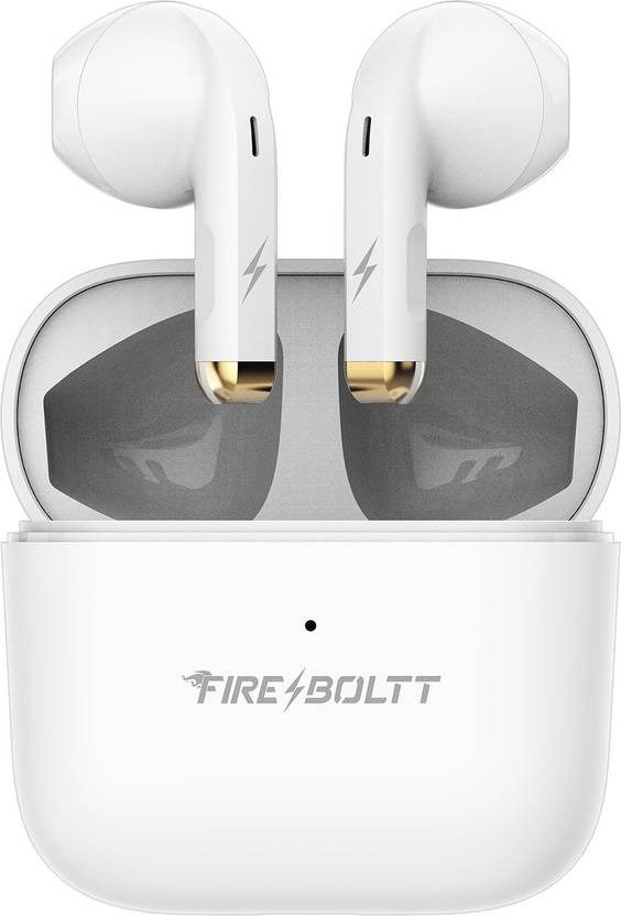 Fire-Boltt Fire Pods Ninja G201 Earbuds TWS IWP HD Calls, Quick Charge 24hrs playback Bluetooth (White, True Wireless)