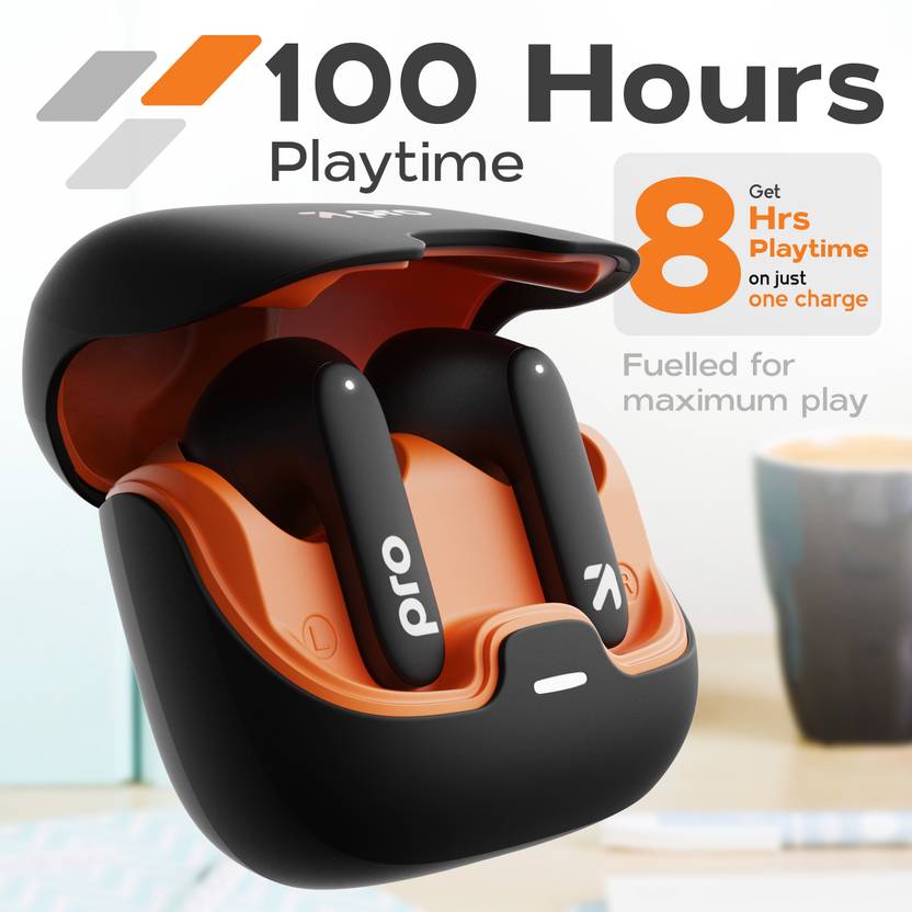 GOBOULT (previously Boult) Z40 Pro with 100H Battery, 4 Mic ENC, Rubber Grip Design,5.3v Bluetooth  (Midnight, True Wireless)
