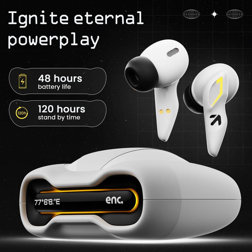 GOBOULT (previously Boult) Astra with Quad Mic ENC, 48Hrs Battery, Low Latency Gaming Bluetooth  (Black Gloss, True Wireless)
